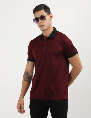 TOMMY HILFIGER Solid Men Polo Neck Red T-Shirt