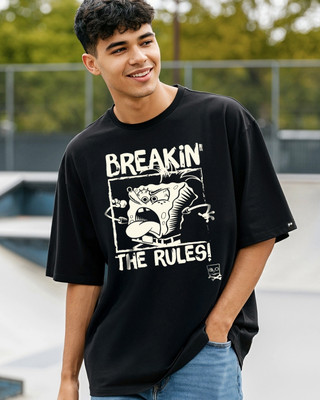 BEWAKOOF Graphic Print Men Round Neck Black T-Shirt