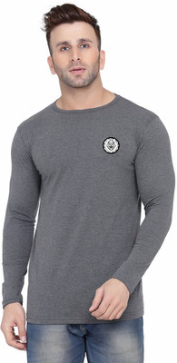 Trendfull Printed Men Round Neck Grey T-Shirt