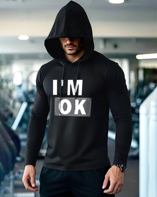 AOOSH Printed Men Hooded Neck Multicolor T-Shirt