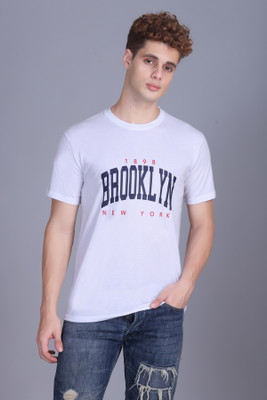 Zeffit Printed Men Round Neck White T-Shirt