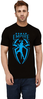 RS Print Printed Men Round Neck Black T-Shirt