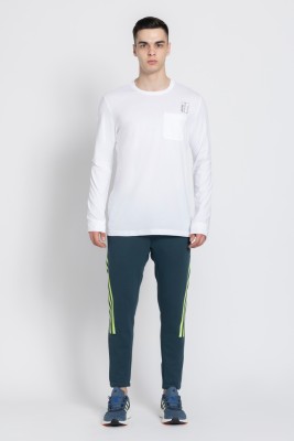 ADIDAS Printed Men Crew Neck White T-Shirt