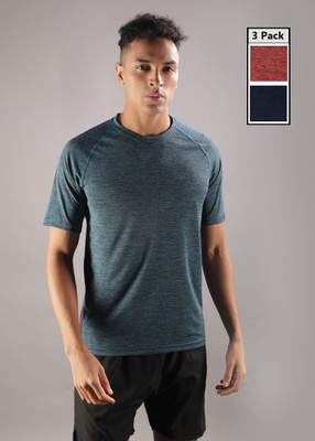 Force NXT Solid Men Round Neck Multicolor T-Shirt
