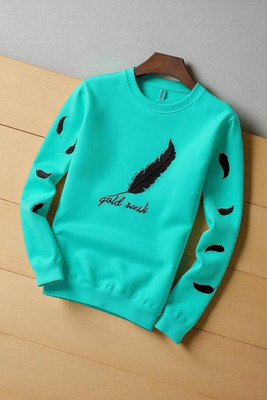 FAOES Printed Women Round Neck Green T-Shirt