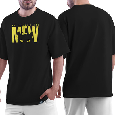HouseOfCommon Printed Men Round Neck Black T-Shirt