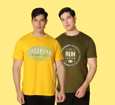 WOOSTRO Typography Men Round Neck Multicolor T-Shirt