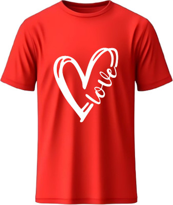 SSE Graphic Print Women Round Neck Red T-Shirt