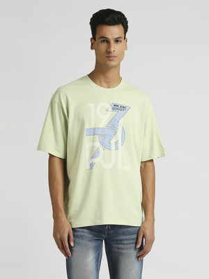 Pepe Jeans Typography Men Round Neck Green T-Shirt