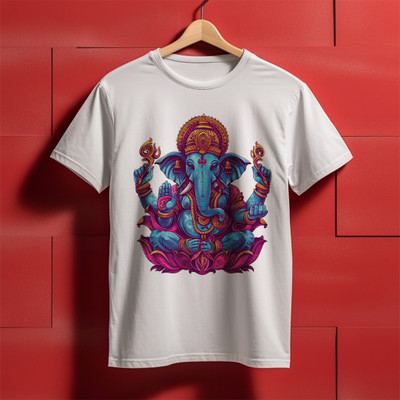 StreetWear Fashion Graphic Print Men Round Neck White T-Shirt