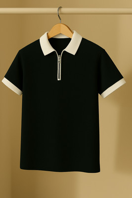 Try This Colorblock Men Polo Neck Multicolor T-Shirt