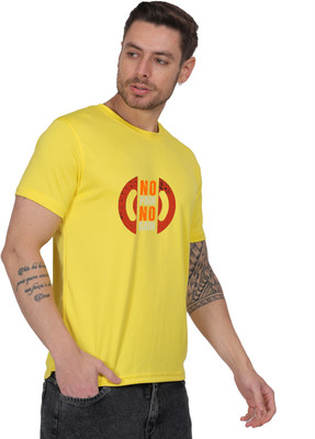 Skill IT Services Graphic Print Men Round Neck Yellow T-Shirt