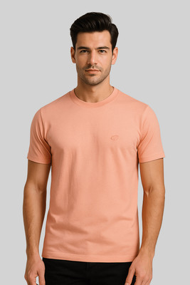 GO BIRDY Solid Men Polo Neck Pink T-Shirt