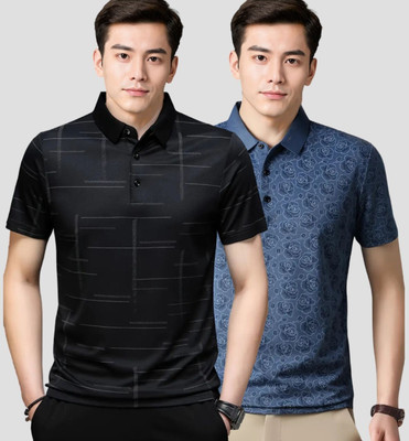 Belive in Yourself Printed Men Polo Neck Multicolor T-Shirt