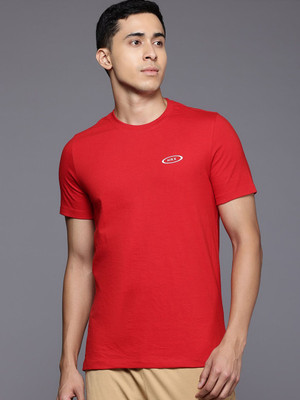 HRX By Hrithik Roshan Men Printed Round Neck Pure Cotton Red T-Shirt For Rs. 143 @ 84 %
