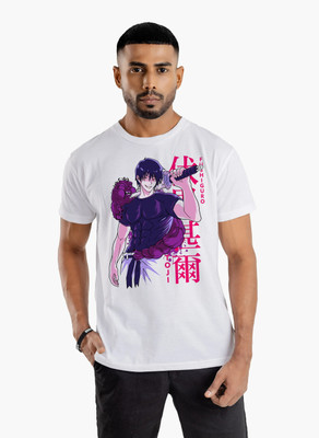 Ashu Fashions Graphic Print Men Round Neck White T-Shirt