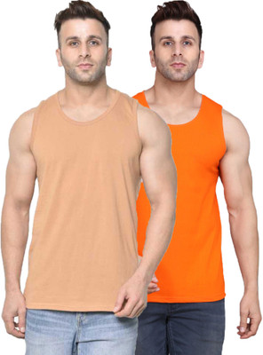 SLOWLORIS Solid Men Round Neck Multicolor T-Shirt