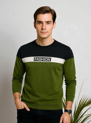 Autna Printed Men Round Neck Green T-Shirt