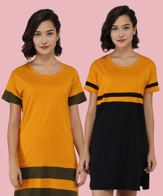 SYDNEY HILLS Colorblock, Printed Women Round Neck Multicolor T-Shirt