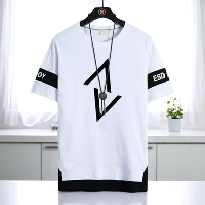 Autna Printed Men Round Neck White T-Shirt