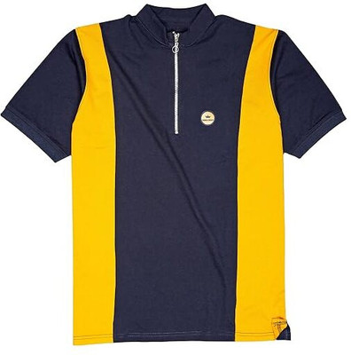 french crown Graphic Print Men Polo Neck Blue T-Shirt