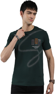 MONTE CARLO Printed Men Round Neck Green T-Shirt