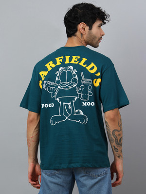 Free Authority Printed Men Round Neck Green T-Shirt