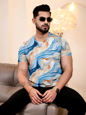 METRONAUT Printed Men Round Neck Multicolor T-Shirt