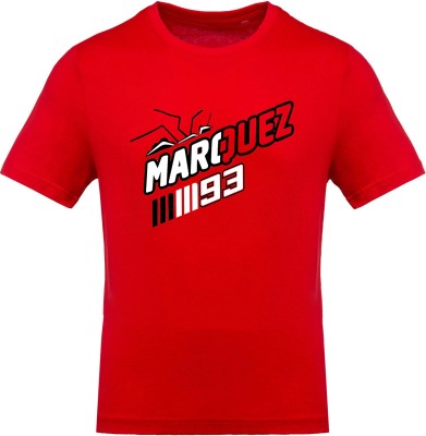 FastB Typography Men Round Neck Red T-Shirt