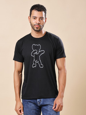 METRONAUT Graphic Print Men Round Neck Black T-Shirt