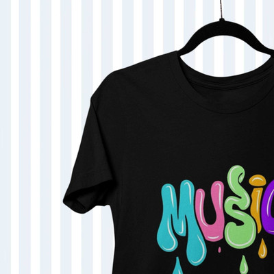 PD CLORI Graphic Print Women Round Neck Black T-Shirt