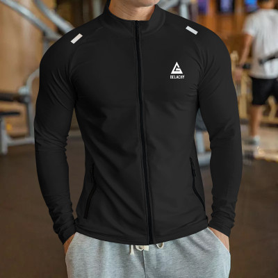 BELACHY Solid Men Henley Neck Black T-Shirt