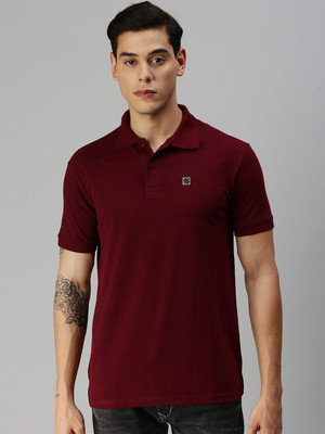 ONN Solid Men Polo Neck Red T-Shirt
