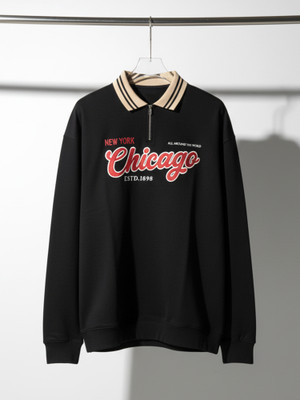 Jump Cuts Printed Men Polo Neck Beige, Red T-Shirt