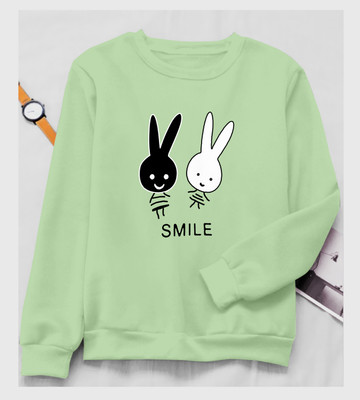 CloCline Printed, Typography Women Round Neck Light Green T-Shirt