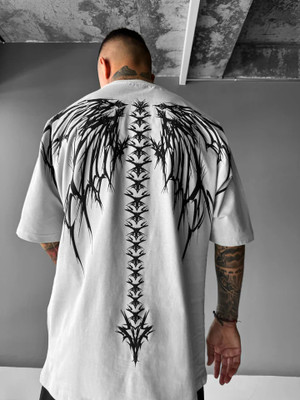 Three Arrows Graphic Print Men Round Neck White T-Shirt