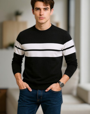 Autna Solid Men Round Neck Black T-Shirt