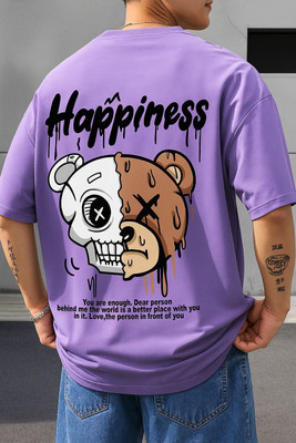 DRIFTH Graphic Print Men Round Neck Purple T-Shirt