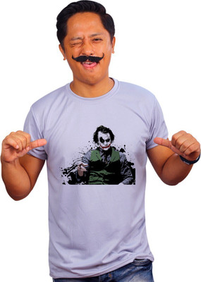 Mooch Wale Printed Men Round Neck White T-Shirt