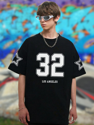 Cool Plus Printed Men Round Neck Black T-Shirt