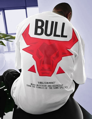 Force Men Printed Round Neck Cotton Blend White T-Shirt For Rs. 78 @ 96 %
