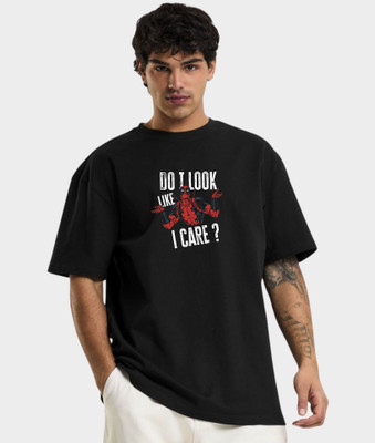LYNX CLUB Graphic Print, Typography Men Round Neck Black T-Shirt