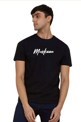 GNS Nationnal Conversational, Graphic Print Men Round Neck Black T-Shirt