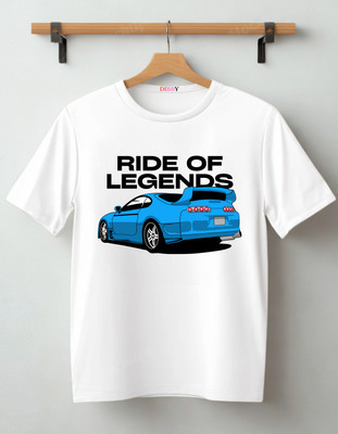 DIBBY Abstract Men Round Neck White T-Shirt