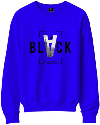 Doomee Printed Men Round Neck Blue T-Shirt