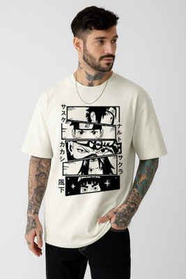 Be Crazyy Graphic Print Men Round Neck Black T-Shirt