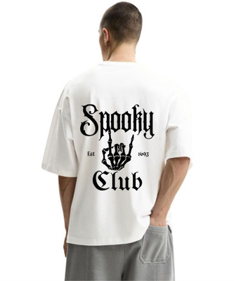 fashnobic Printed Men Round Neck White T-Shirt