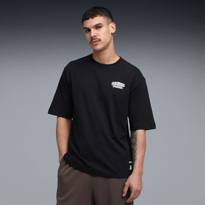 PUMA Solid Men Round Neck Black T-Shirt