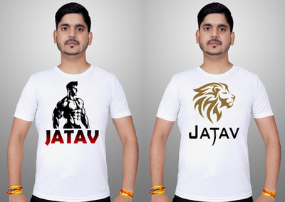 geetaffashion Graphic Print Men Round Neck White T-Shirt