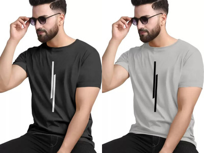 Argari Striped Men Round Neck Multicolor T-Shirt